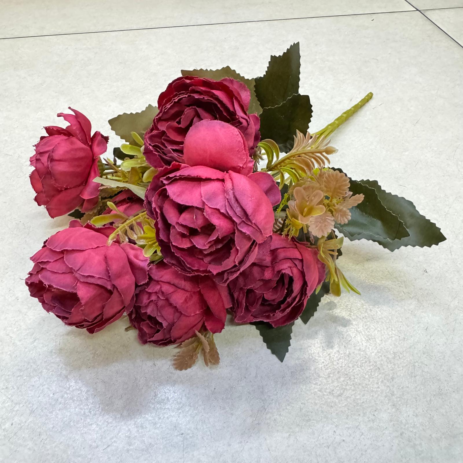 Artificial Flower Bush Rose Bud, home decor, garden, events Afaux787