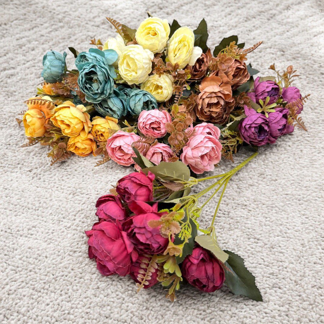 Artificial Flower Bush Rose Bud, home decor, garden, events Afaux787