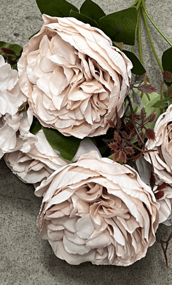 Artificial Flower Rose Bulb Cup Bush home decor, garden, events Afaux792