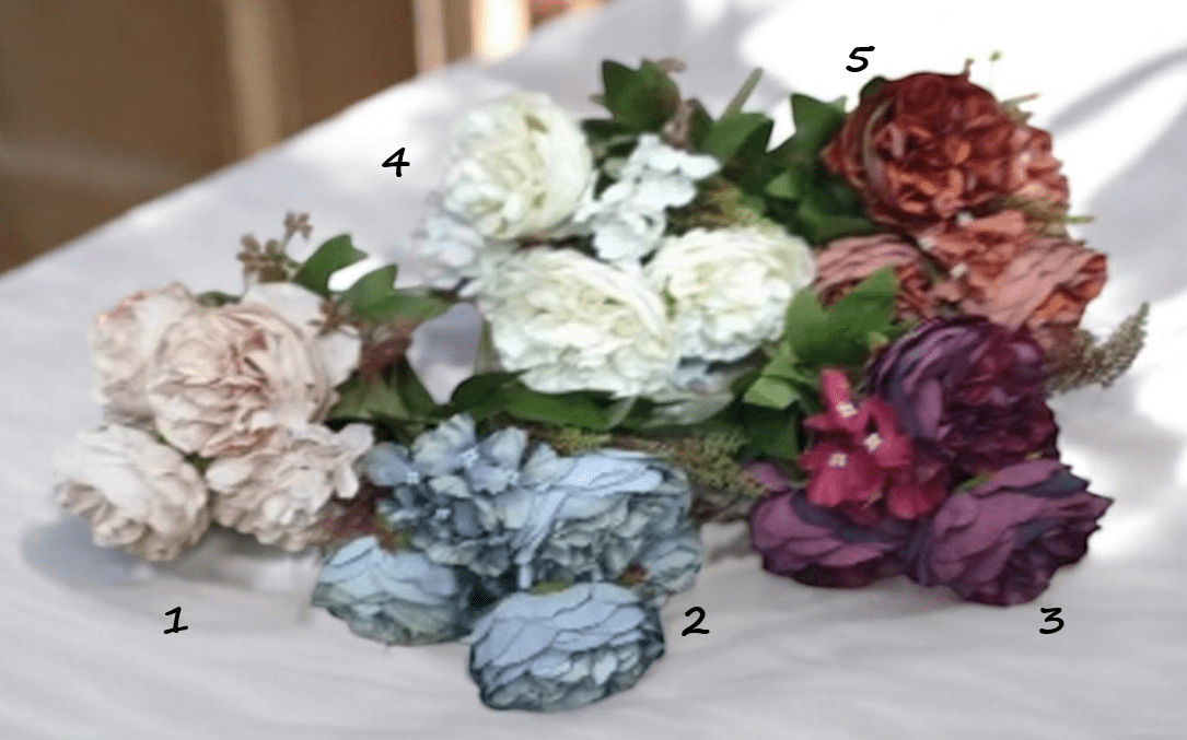 Artificial Flower Rose Bulb Cup Bush home decor, garden, events Afaux792