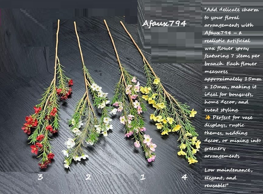 Artificial Flower Bell Flowers Spray home decor, garden, events Afaux794