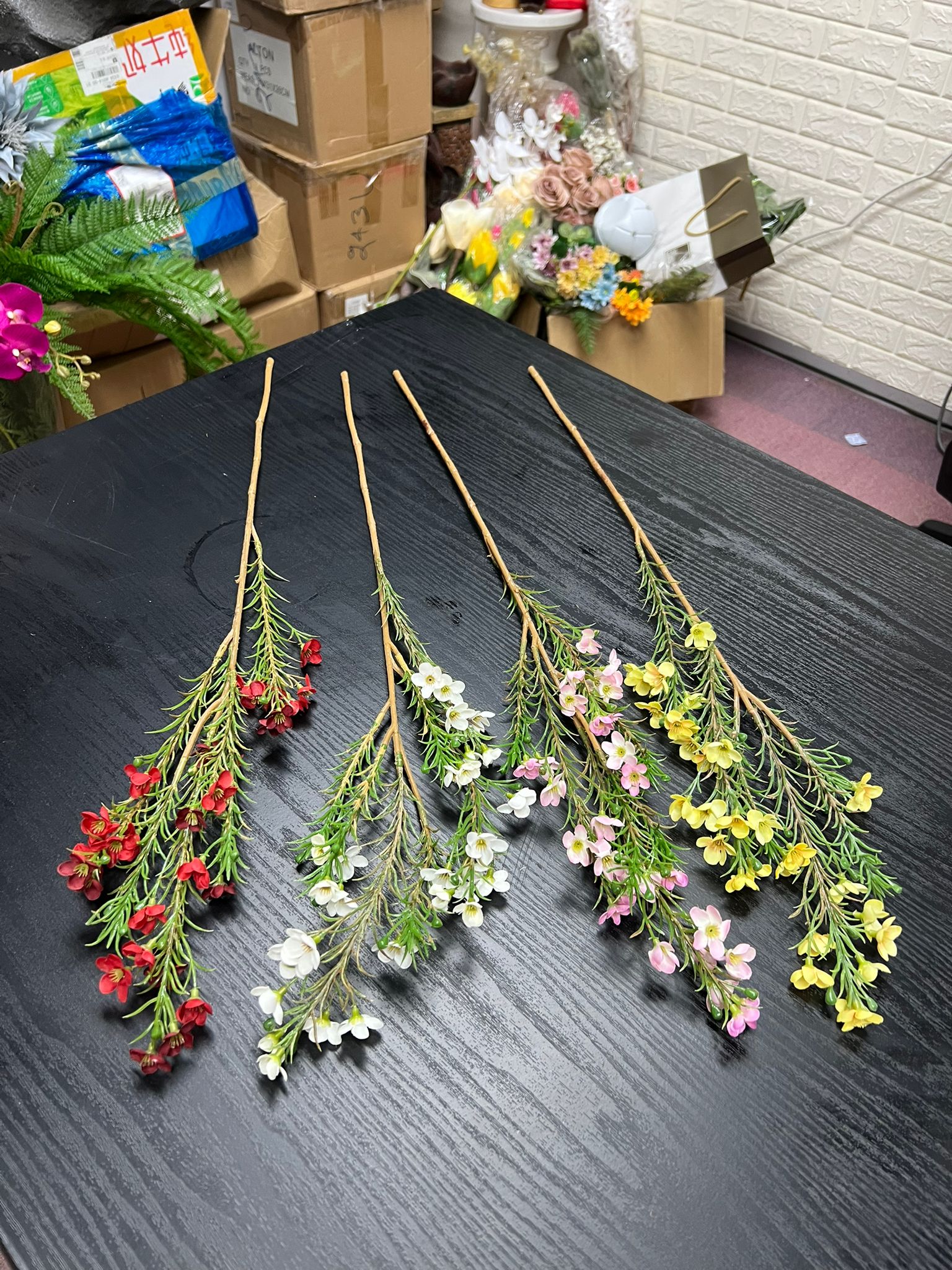 Artificial Flower Bell Flowers Spray home decor, garden, events Afaux794