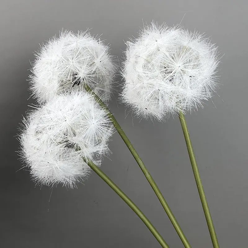 Artificial Dandelion Stems – 65cm Faux Dandelion Puff Flowers Afaux798