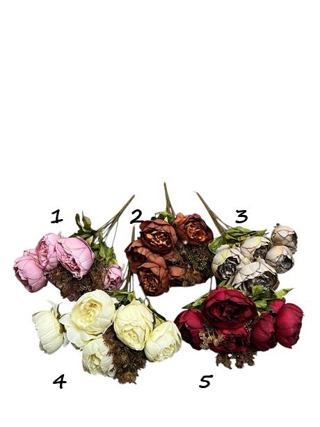 Artificial Flower Rose Bulb Bush, weddings, events, home decor, Afaux814
