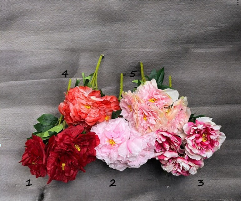 Artificial Peony Bush x 5 heads, home decor, flower arrangement, events Afaux815 - Alton Flowers