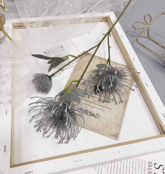 Artificial Spider Chrysanthemum Spray, faux flowers