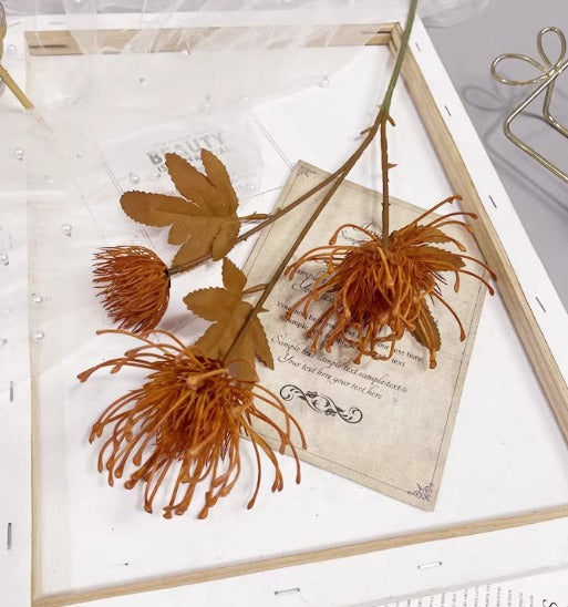 Artificial Spider Chrysanthemum Spray, faux flowers