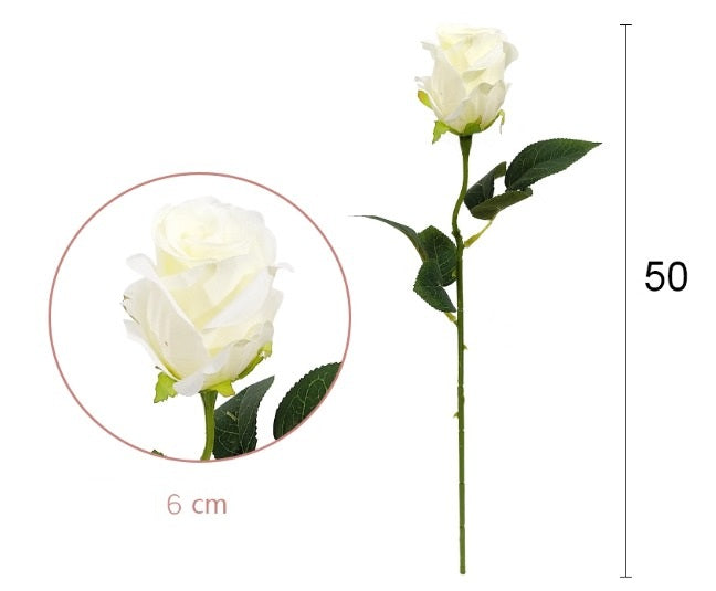 Eternal Bloom Single Stem Rose – 50 cm Real-Touch Elegance Afaux833