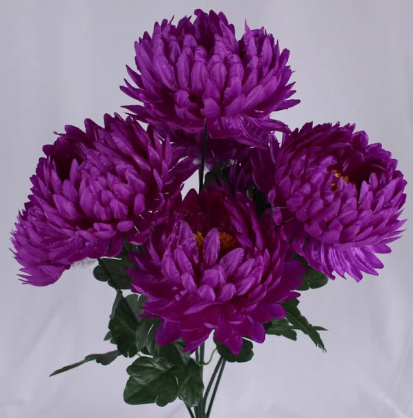 7-Head Center Chrysanthemum Artificial