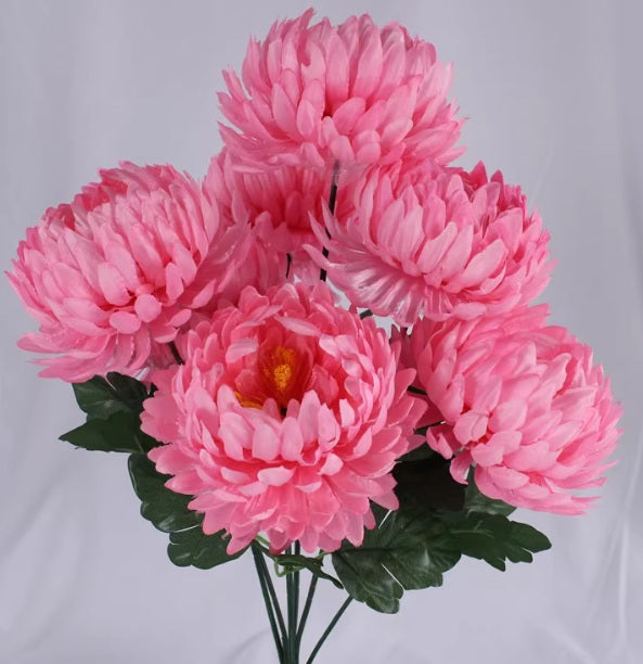 7-Head Center Chrysanthemum Artificial
