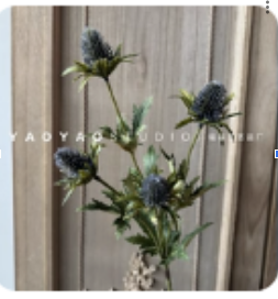 Artificial Flowers Eryngium (Sea Holly) Stem – Premium Thistle Flower Afaux843