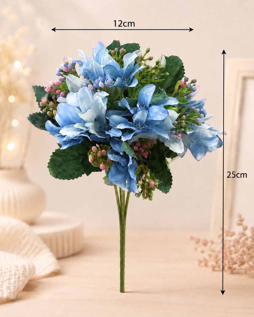 Elegant artificial flower bunch designed with layered petals
