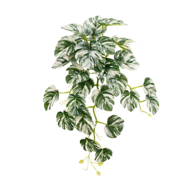 Artificial Monstera Hanging Plant Bush, Lifelike Greenery, Wall Decor, garden, home decorations. Afoil0127