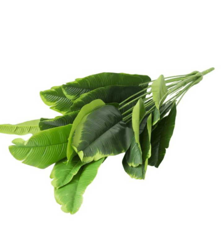 Artificial Skybird banana tree with 18 leaves by Alton Flowers, showcasing realistic green foliage without a pot.