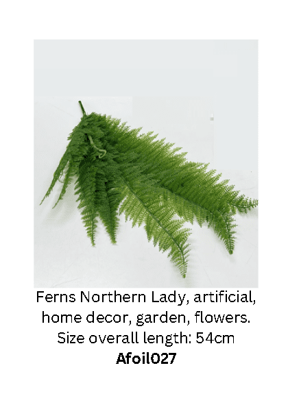Ferns Northern Lady, artificial, home decor, garden, flowers Afoil027