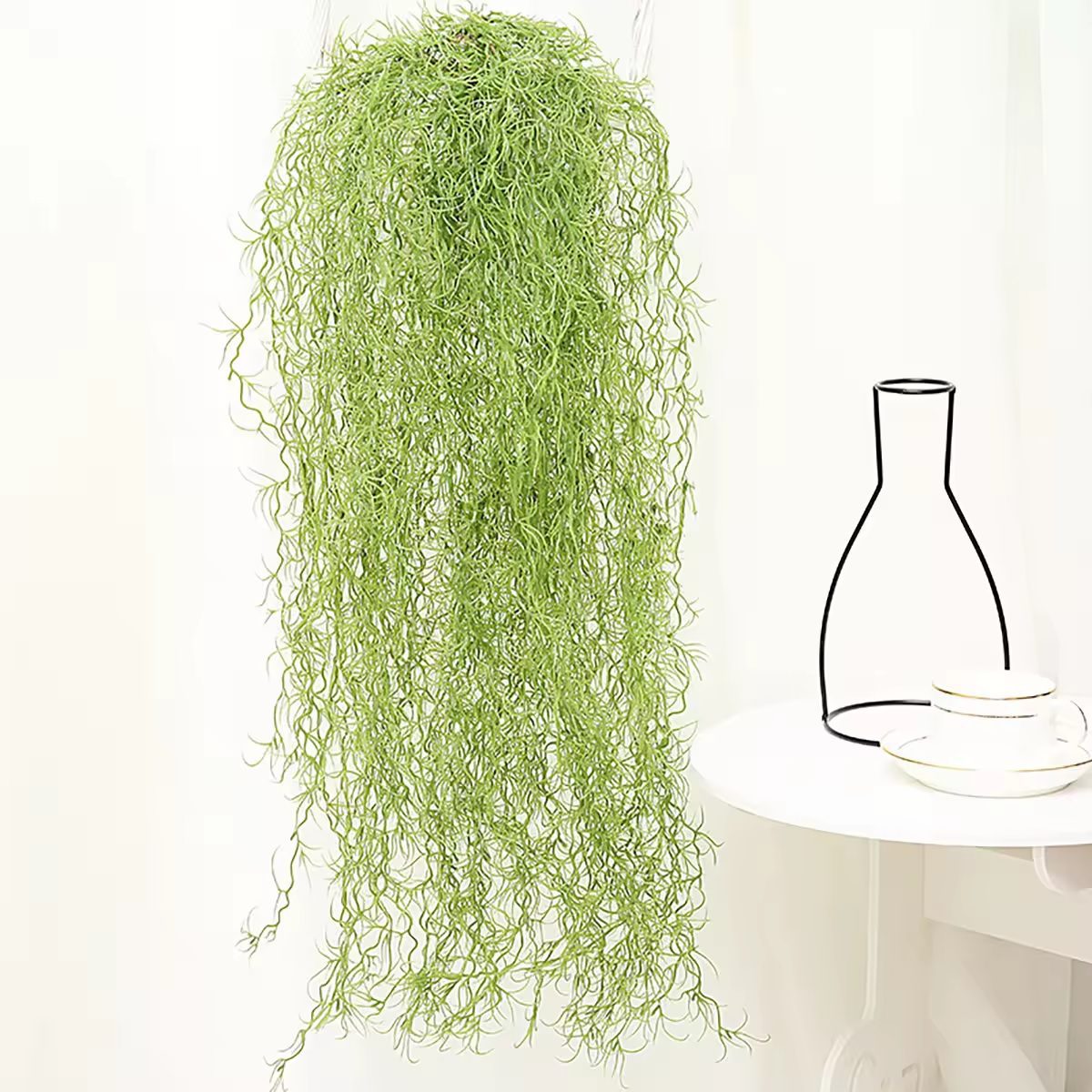 Green Air hanging vine Plastic, Artificial, Vine Kelp Plant Wall Hanging, home decor, garden, events, Afoil041