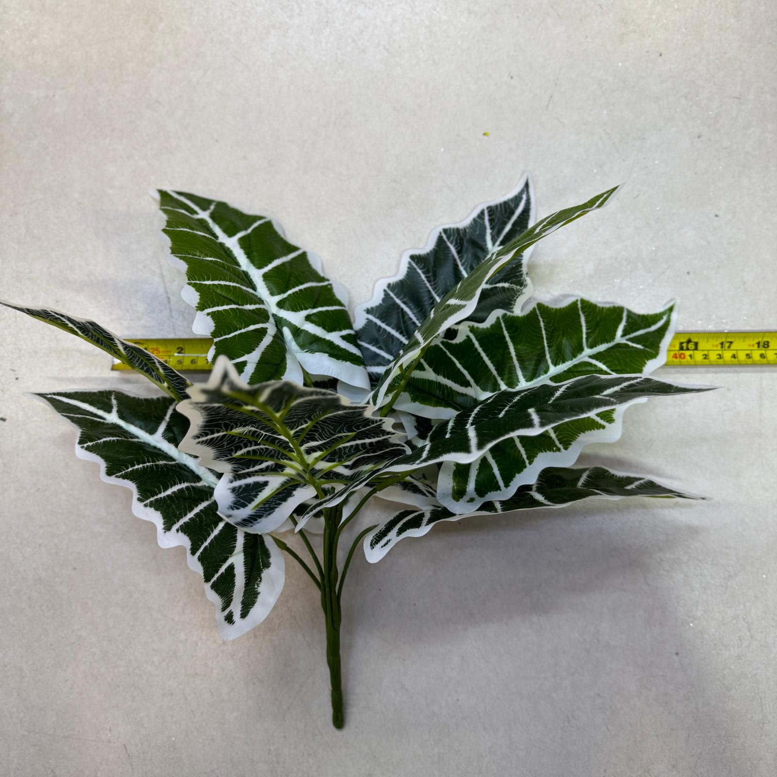 Plant Alocasia Frydek artificial without pot, home decor, indoor, garden Afoil045