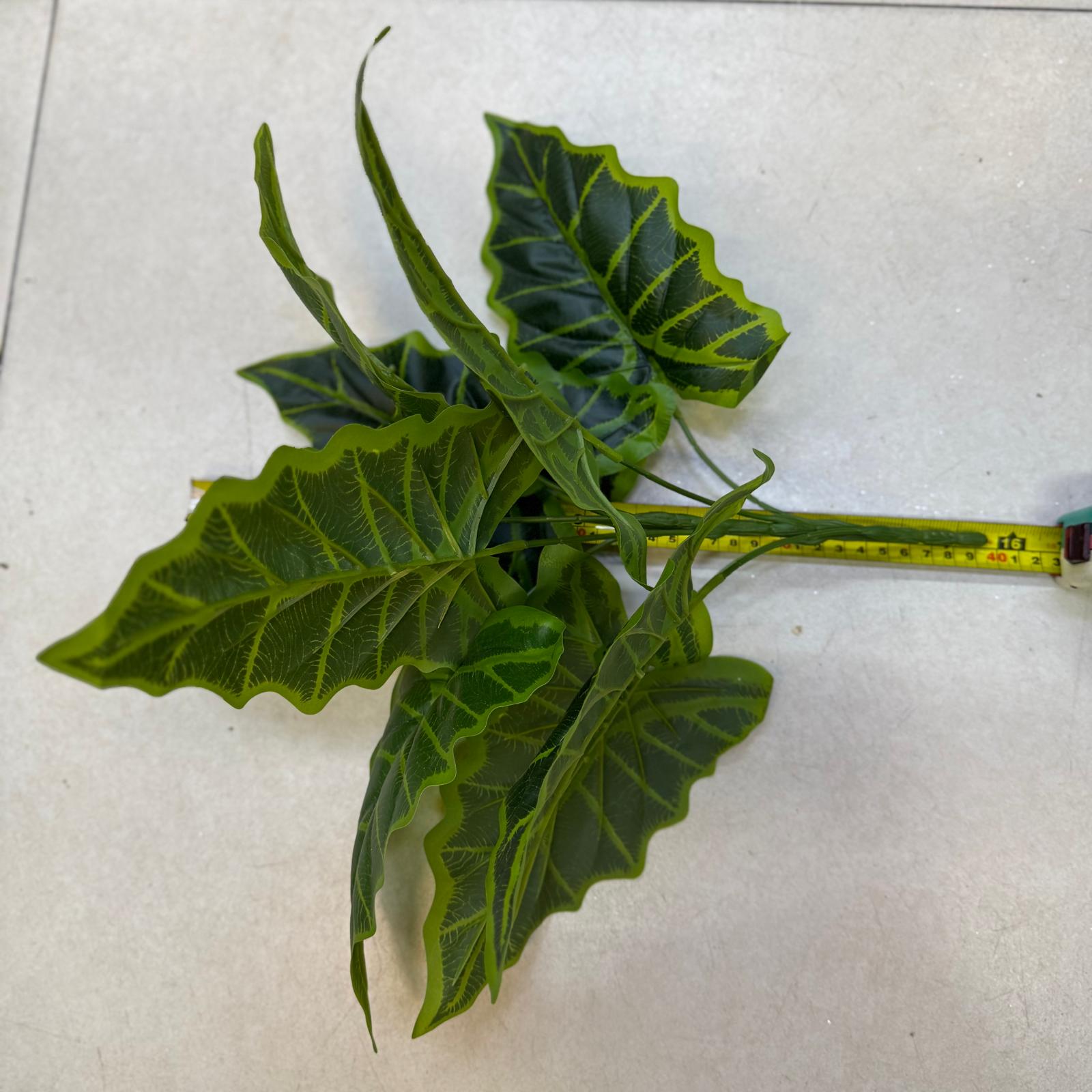 Plant Alocasia Frydek artificial without pot, home decor, indoor, garden Afoil045