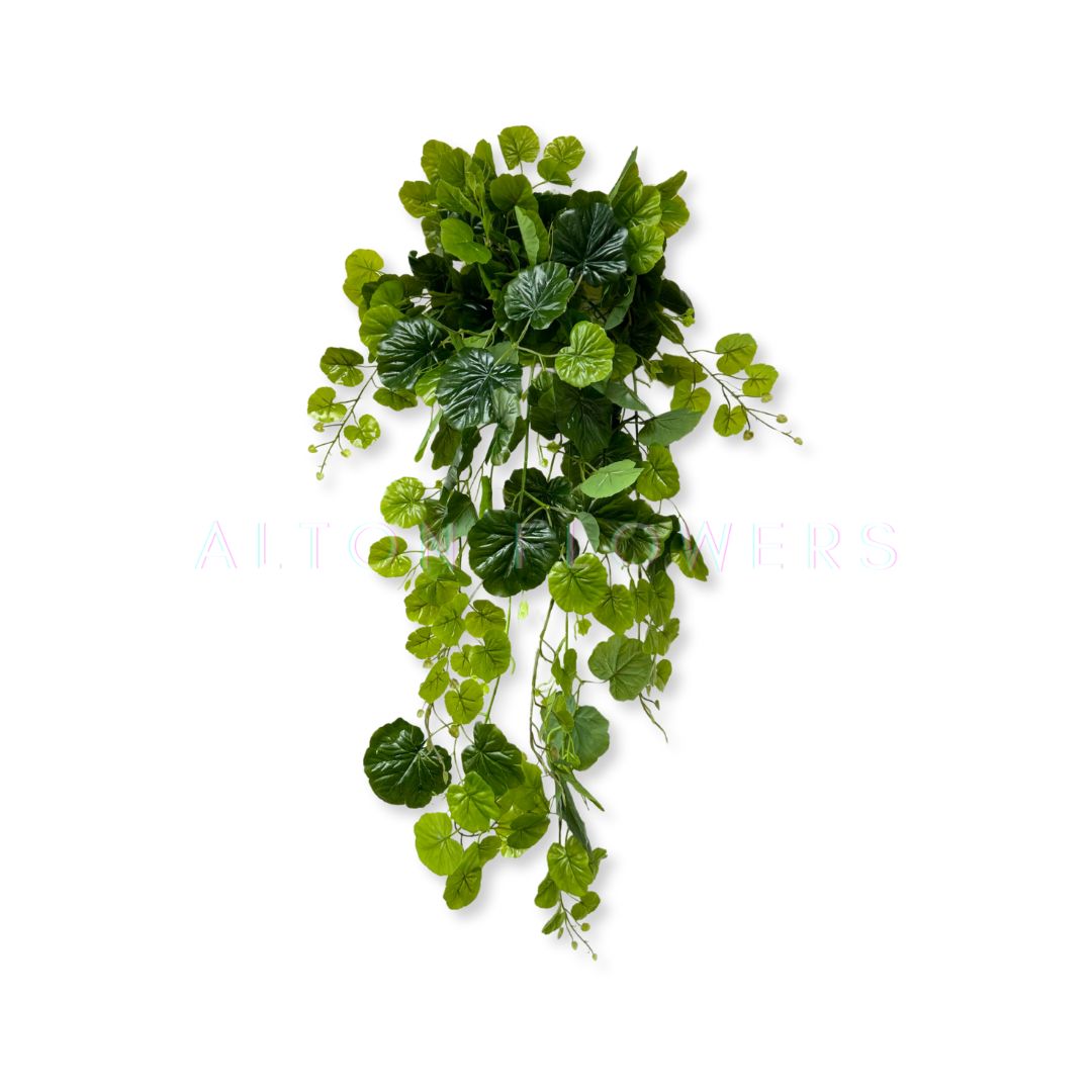 Artificial Begonia Bush Plant | Hanging Wall Decor
