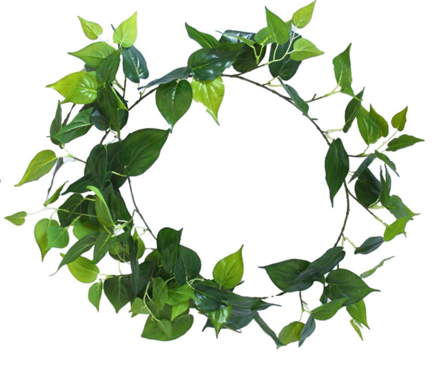Artificial hanging wall plant by Alton Flowers, small faux potted hanging plant for home decor, with green foliage and planter.