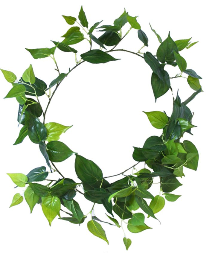 Artificial hanging wall plant with small pot, faux green foliage for home decor, by Alton Flowers.