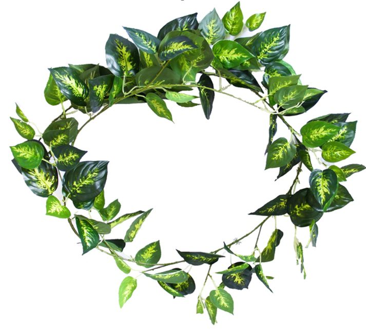 Artificial hanging wall plant with small faux potted greenery for home decoration by Alton Flowers.