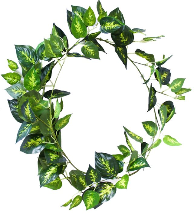 Artificial hanging wall plant with small faux potted greenery, decorative houseplant by Alton Flowers.
