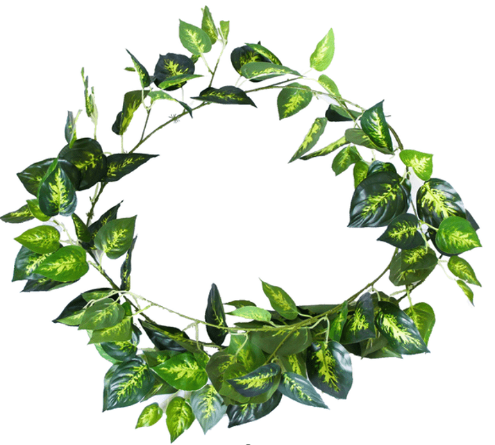 Artificial hanging wall plant by Alton Flowers with small faux potted plant for home decoration, featuring lush green foliage.