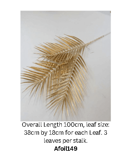 Fern Leaves x3 Artificial Gold Leaf, Afoil149