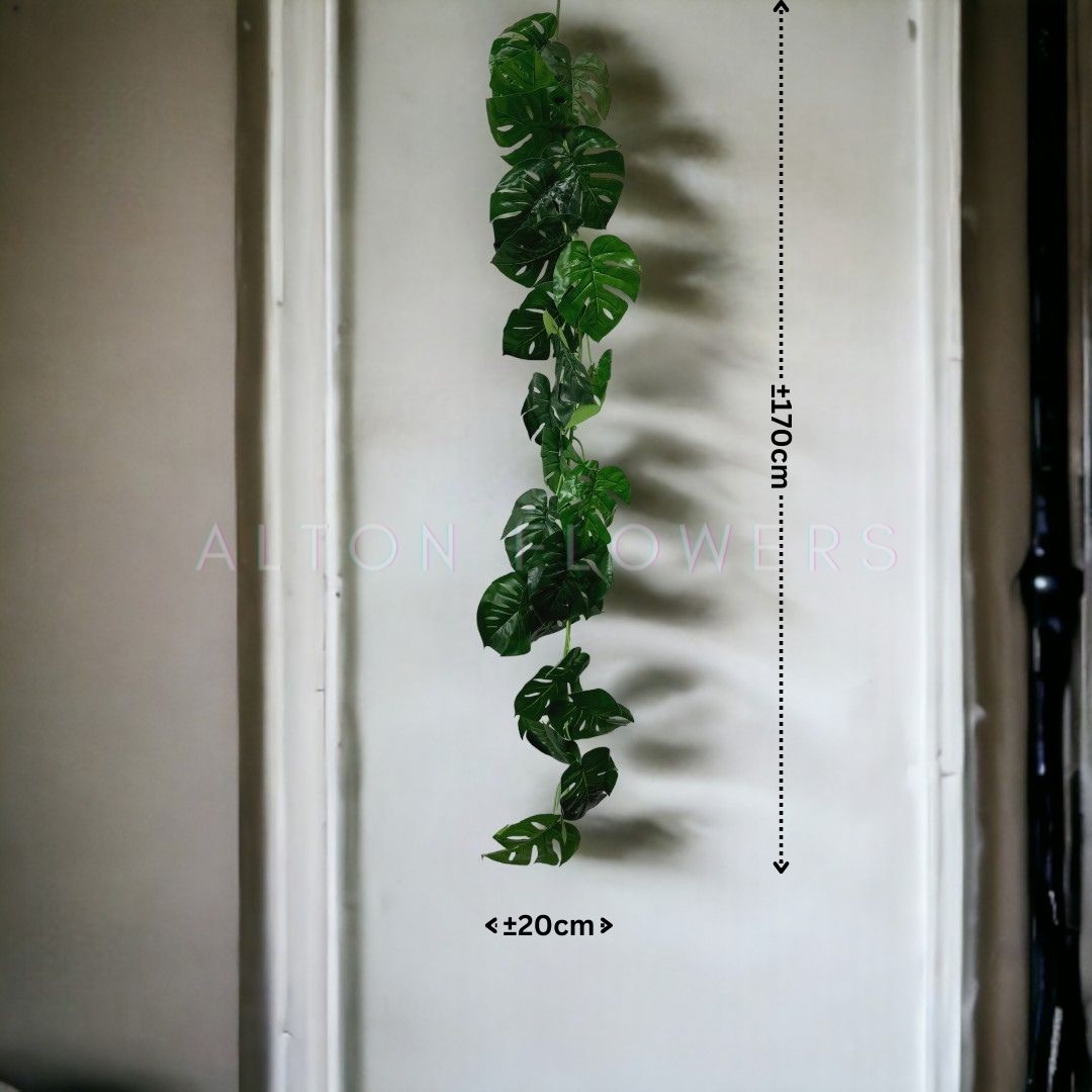 Artificial Monstera Leaves Garland Hanging Vine Afoil159