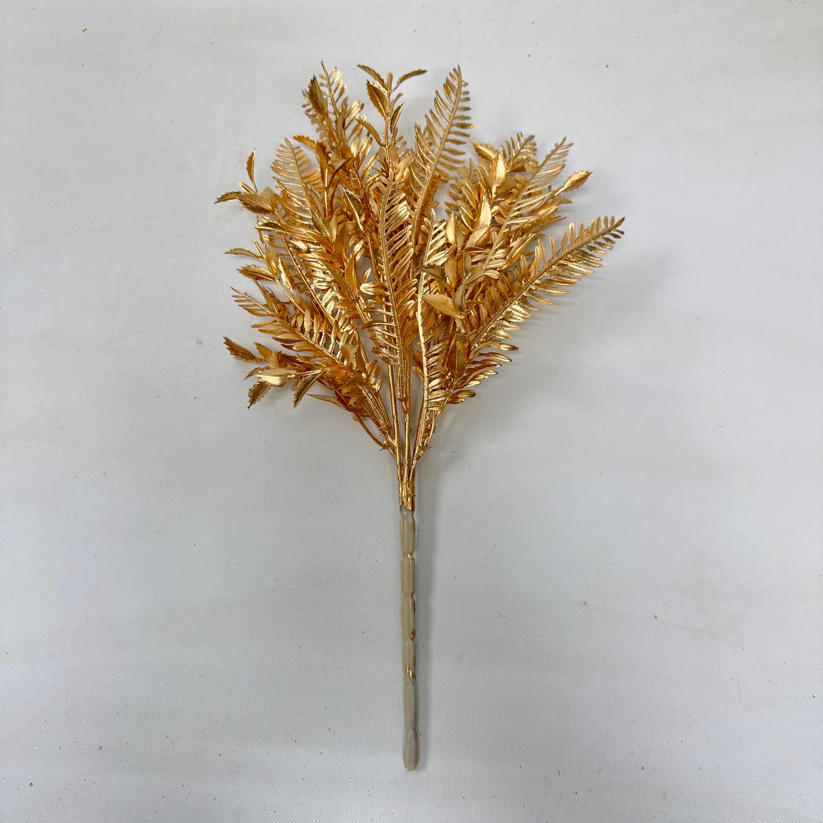 Plant Artificial Leafs Gold Bush, Home decor, flower arrangement, events Afoil171