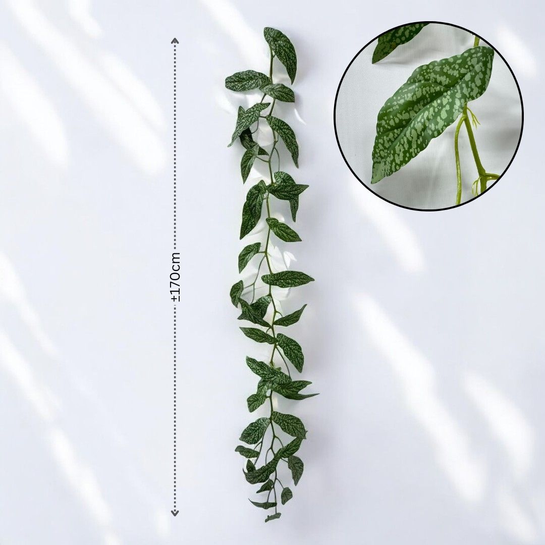 Artificial Spotted Leaf Vine 170cm Garland – Elegant Greenery for Any Space Afoil215