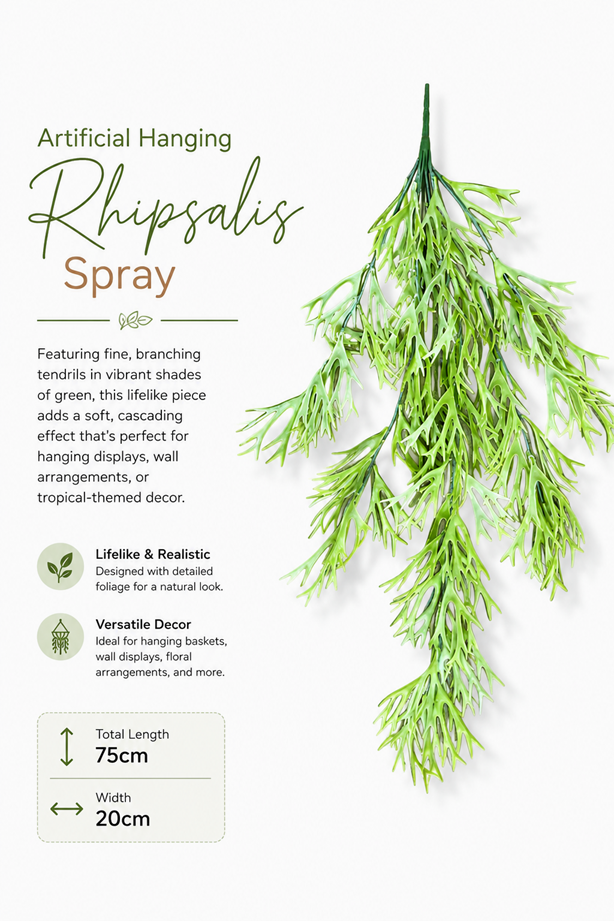 Artificial Rhipsalis spray by Alton Flowers featuring lush green foilage for decorative use.