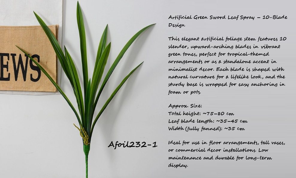 Artificial Flowers, plants, leaves, garland, branch, garden, home decor Afoil232-1