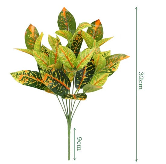 Artificial Dieffenbachia Leaf Bush – 32cm Afoil242-1
