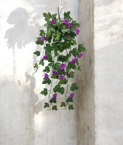 Artificial Trumpet Flower Hanging Bush – 80cm Height x 25cm Width Afoil260-1-Dpink