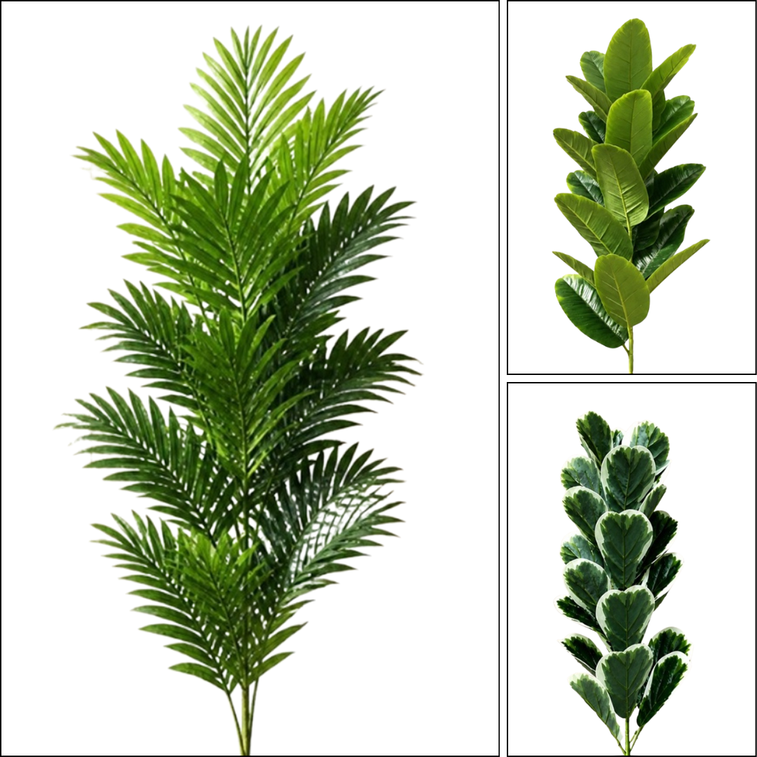 Artificial Tropical Leaf Stems Collection