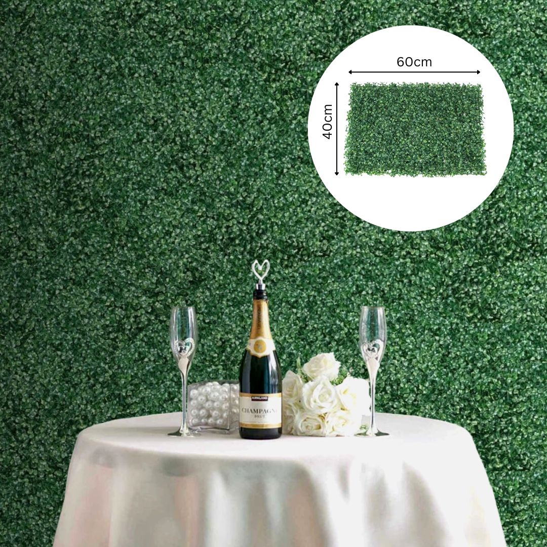 Artificial Boxwood Grass Panel 60cm x 40cm (Light Green) for Wall homes, offices, events. Aplant061-1