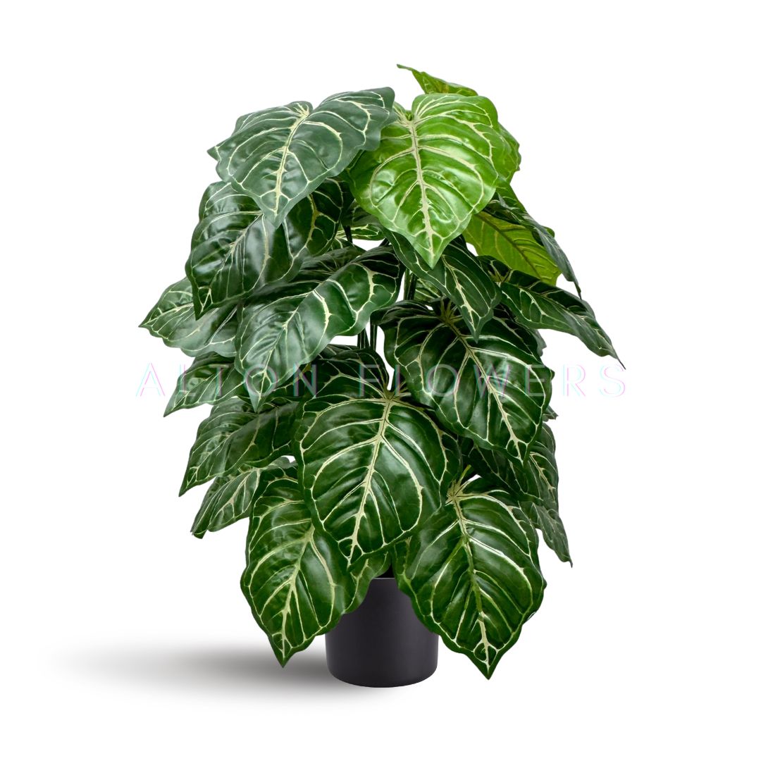 75cm Artificial Plant with black plastic cemented pot, home decor, garden, events Aplant1004c- 24 lvs