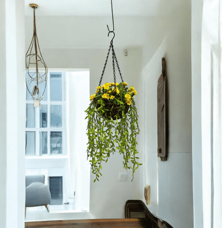 Plant artificial with flowers & pot, home decor, office, events, garden Aplant1045