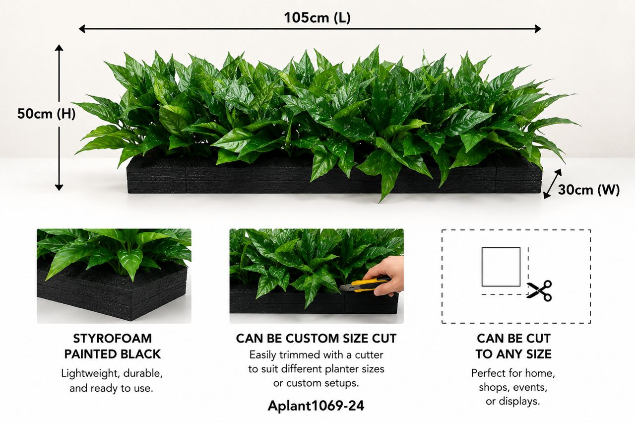 Assorted 28cm artificial plants in planters, ideal for home decor, events, and garden accents by Alton Flowers.