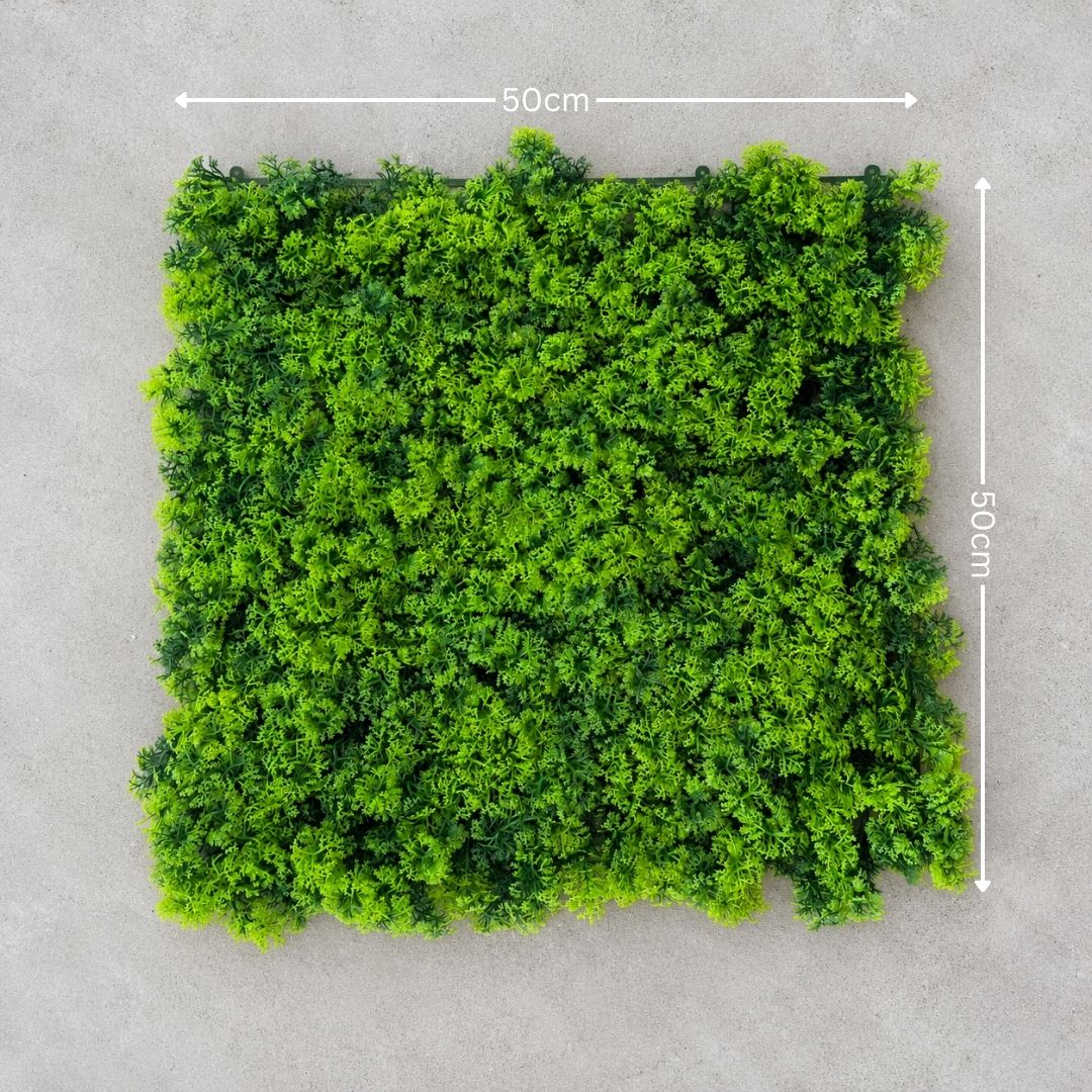 50x50cm Moss-Style Artificial Plant Wall | Textured Greenery Panel