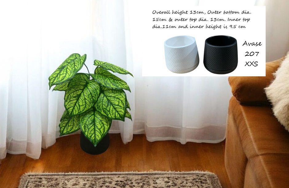 45cm Plant Yellow Vein Nerve x12 leaves artificial Aplant1101-1-12 lvs