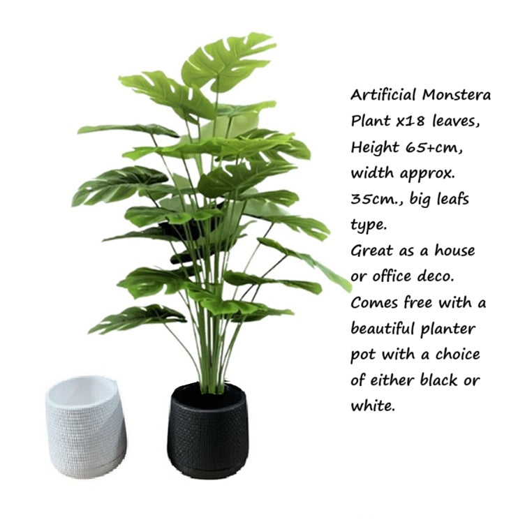 65cm Plant Artificial Monstera plant, shrubs, foilages, Plant 18 leaves Aplant1103-2