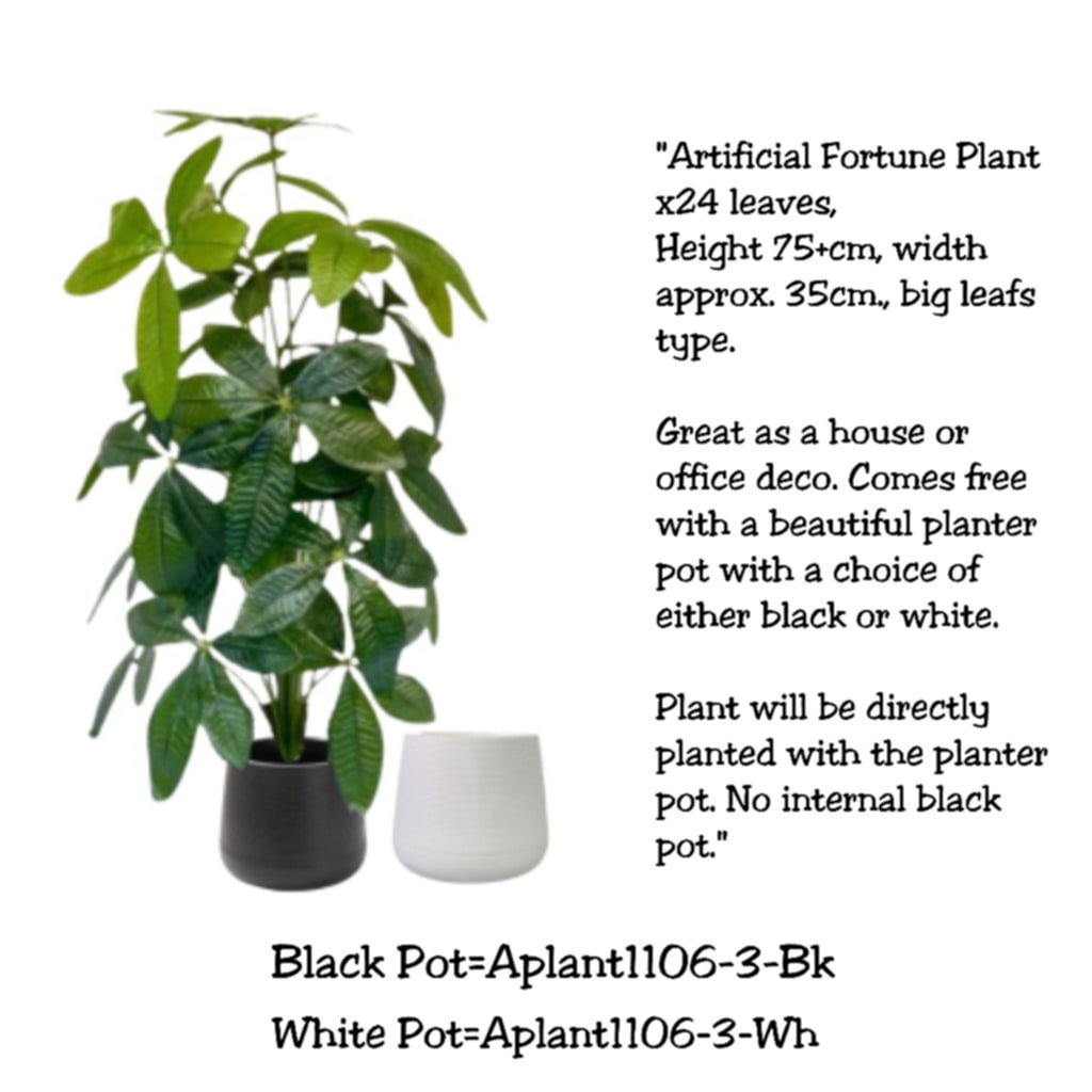 75cm Plant Artificial Fortune plant, Scheffera, shrubs, foilages, Plant 24 leaves Aplant1106-3