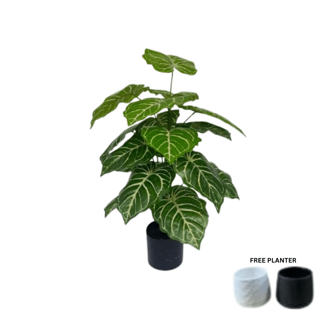 65cm Plant Artificial Crystalline Anthurium, Money Plant, shrubs, foilages, Plant 18 leaves Aplant1112-2