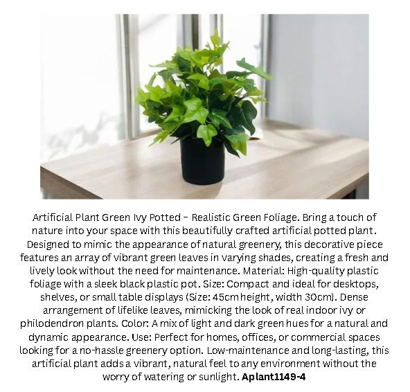 40cm Artificial Ivy Plant - Stylish Greenery for Home Decor Aplant1149-3