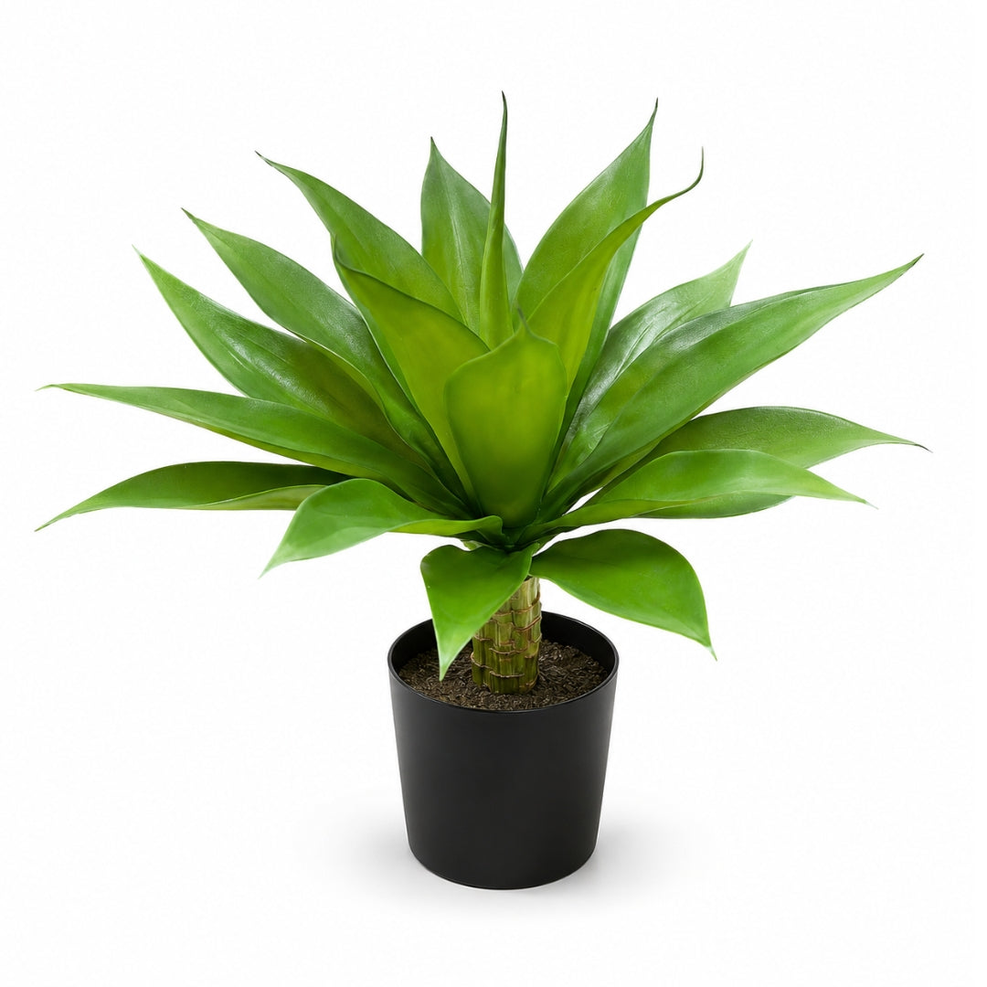 Artificial 32cm Agave succulent plant by Alton Flowers, realistic home decor shrub for indoor or outdoor spaces