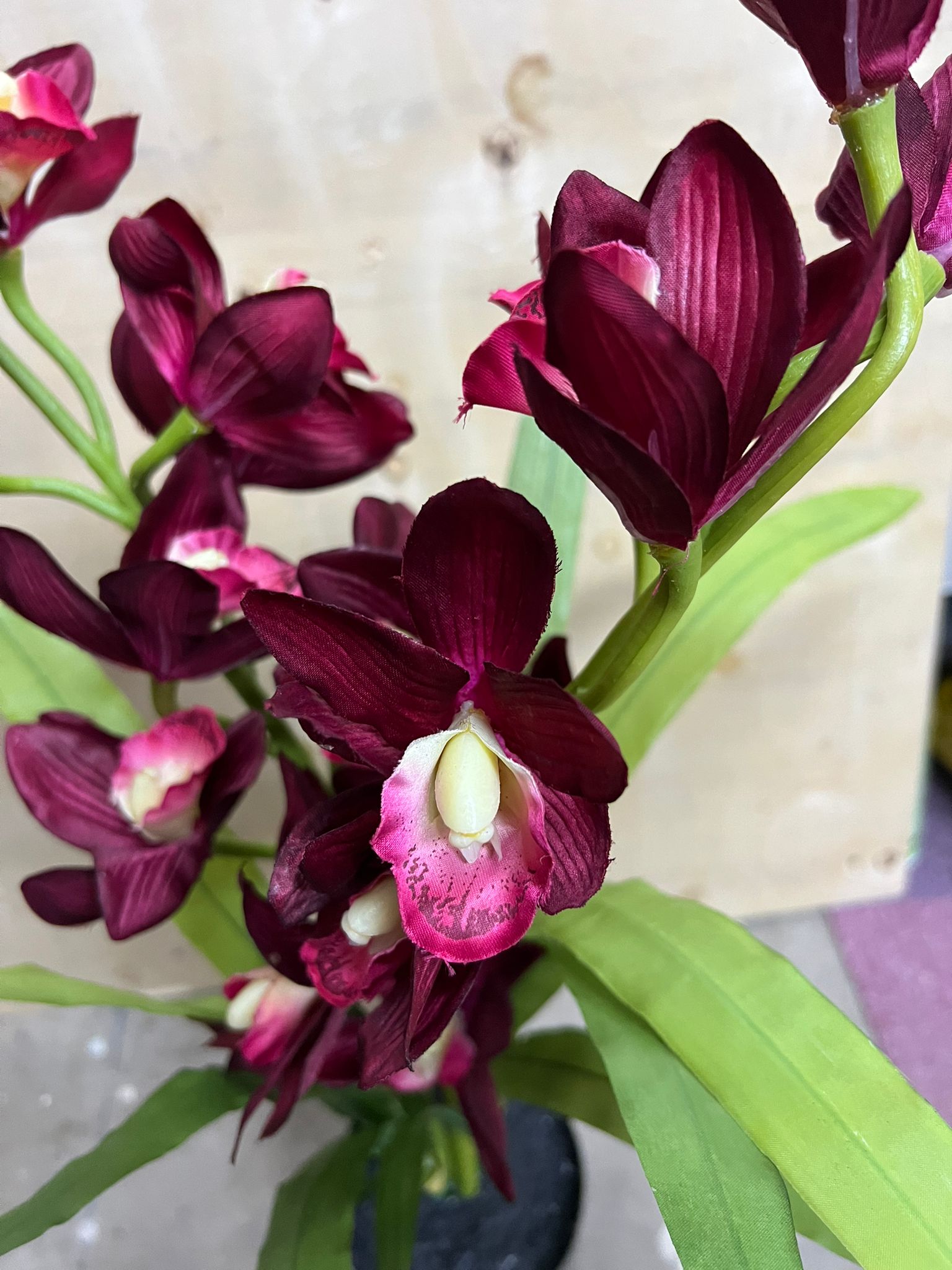 70cm Real Touch Potted Artificial Orchid – Faux Flower Plant for Home & Office Decor Aplant1198