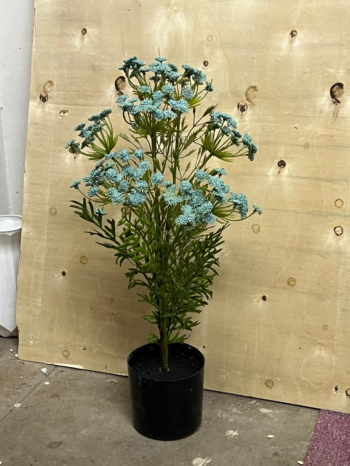 60cm Real Touch Potted Artificial Yarrow Plant – Faux Flower Plant for Home & Office Decor Aplant1200